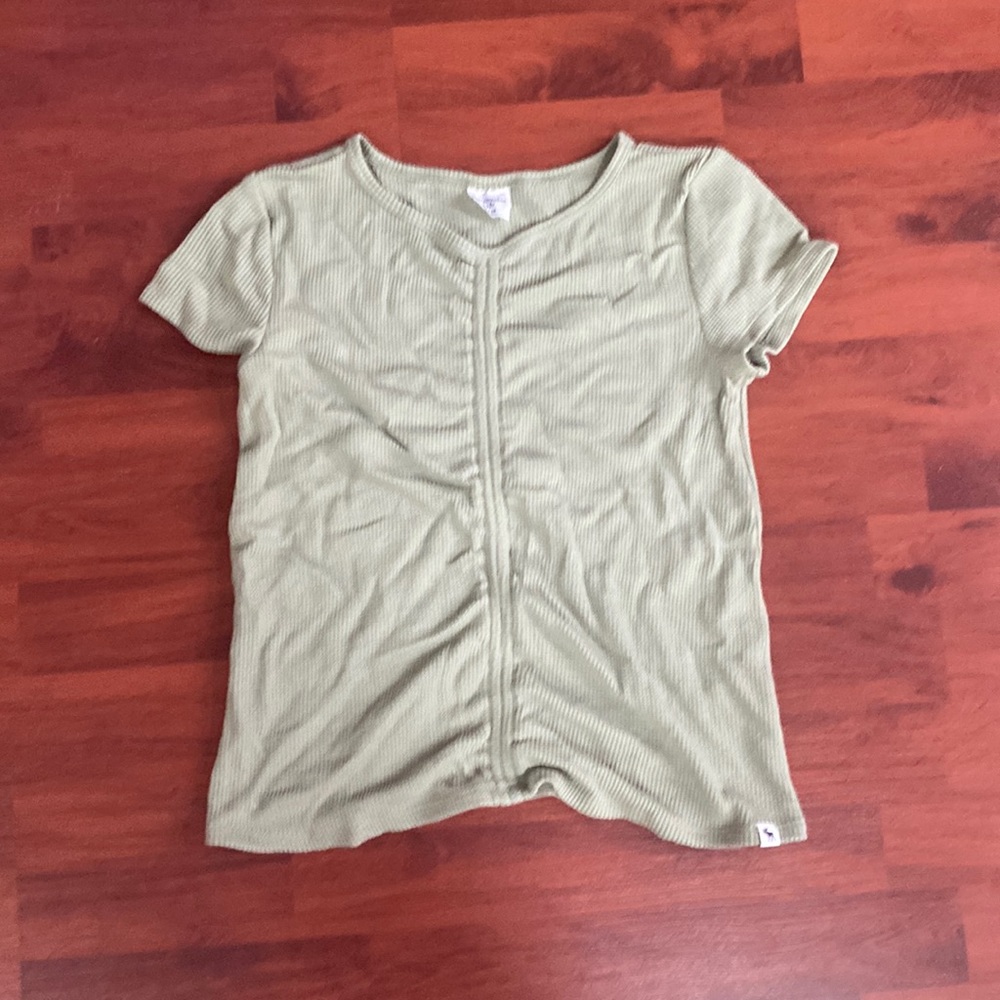 Green Ambercrombie Kids Ruched Shirt